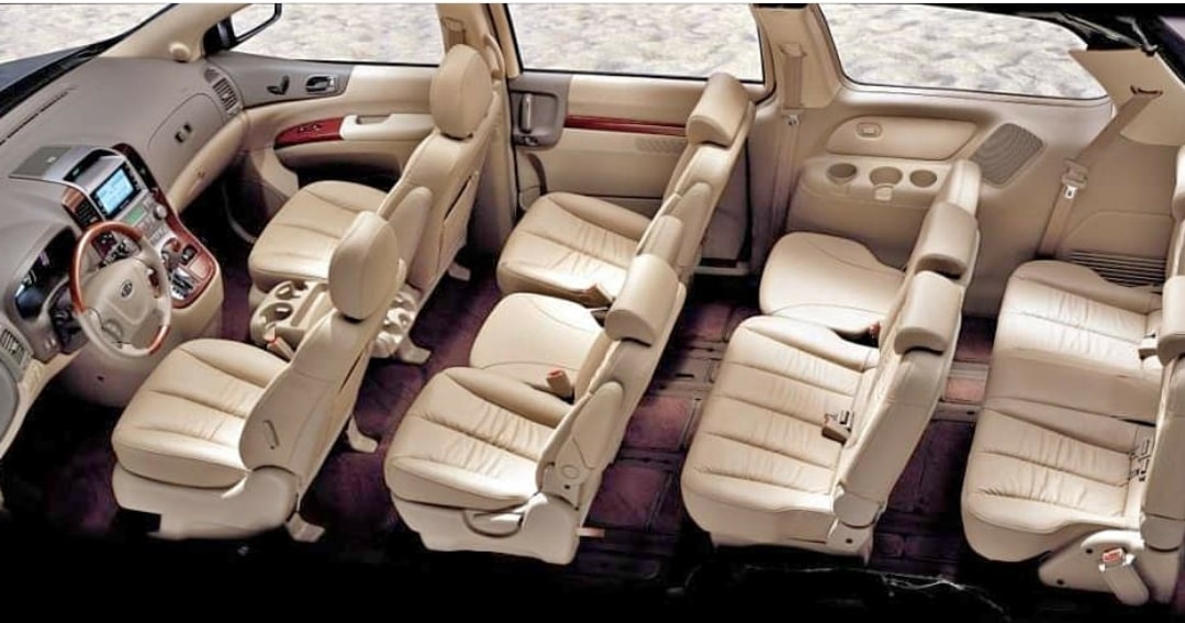 Kia 11 Seater Car interior